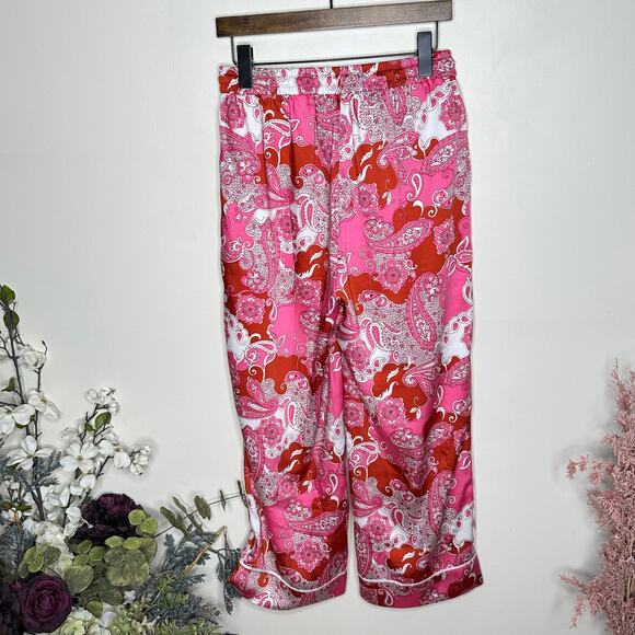 J. CREW Relaxed Pant Vintage Paisley Pink Rust {3O20} - Picture 3 of 6